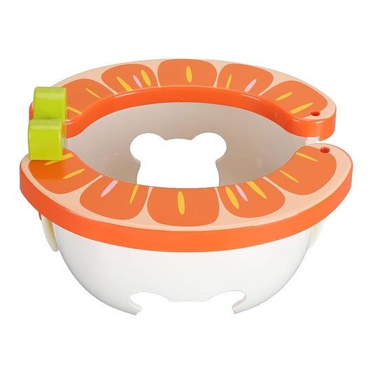 Yinhing Toddler Potty Training Toilet 2 in Foldable Portable Travel for Kids Green Compact Design Easy to Non Slip Base (Orange)