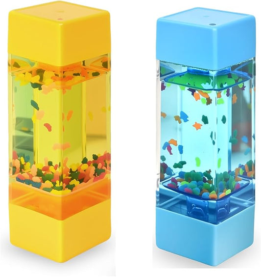 FKYTION Liquid Motion Bubbler 2-Pack, Colorful Sensory Toys, Classroom Learning & Time Management Supplies Home or School Desktop Toys (Style 5-2 Pieces)