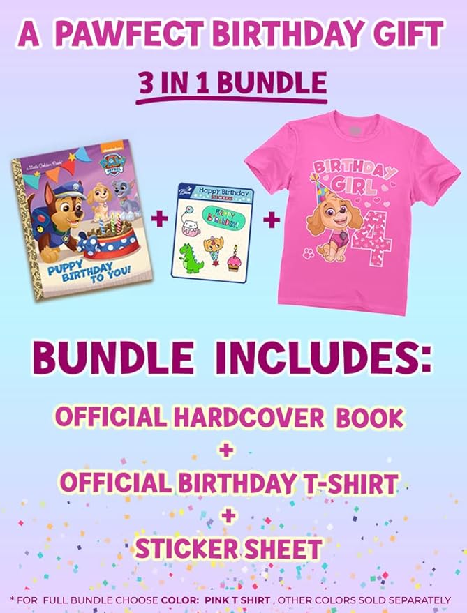 Skye Paw Patrol 4th Birthday Girl Shirt for 4 Year Old Girls - Pup-Themed Party Toddler T-Shirt