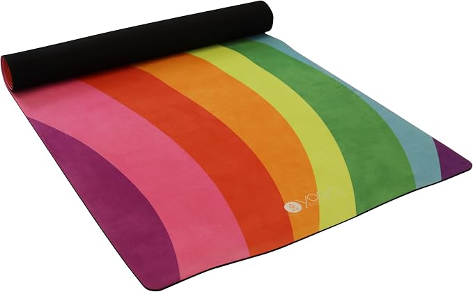 YOGA DESIGN LAB | The Combo Yoga Mat | 2-in-1 Mat+Towel | Eco Luxury | Ideal for Hot Yoga, Power, Bikram, Ashtanga, Sweat | Studio Quality | Includes Carrying Strap!
