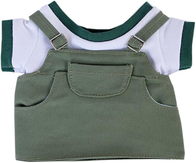 niannyyhouse 10cm 15cm 20cm Plush Doll Clothes T-Shirt Strap Pants Strap Skirt Soft Stuffed Plush Toy Dress Up Accessories (b2, 20cm)