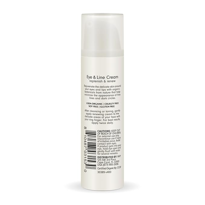 Dr. Mercola Ola Botanicals Organic Eye & Line Cream - Hydrating Botanical Blend - Aloe Vera - Jojoba & Shea Butter - Antioxidant Support - 1 fl oz