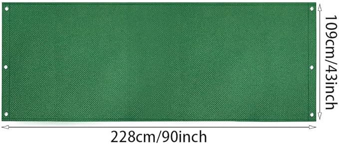 Swing Set Canopy Replacement Cover, 43" x 90" (109 x 228 cm) 600D Oxford Cloth with PVC Coating, Outdoor Shade Roof Tarp for Wooden Backyard Structures, Includes 6 Screws (Dark Green)