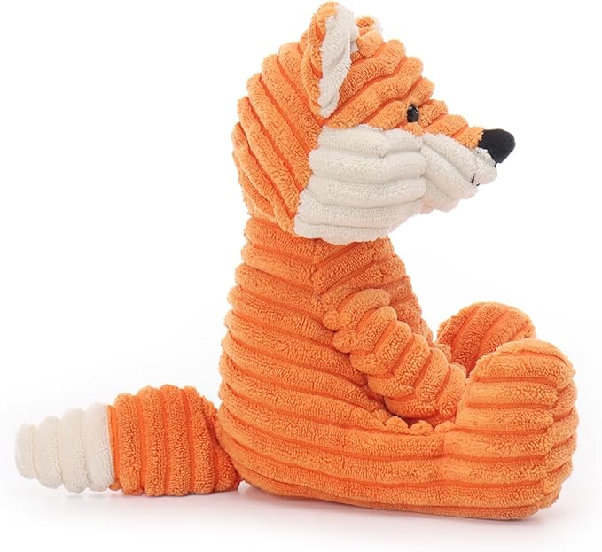 Apricot Lamb Toys Plush Corduroy Fox Stuffed Animal Soft Cuddly Perfect for Child (Corduroy Fox,8.5 Inches)
