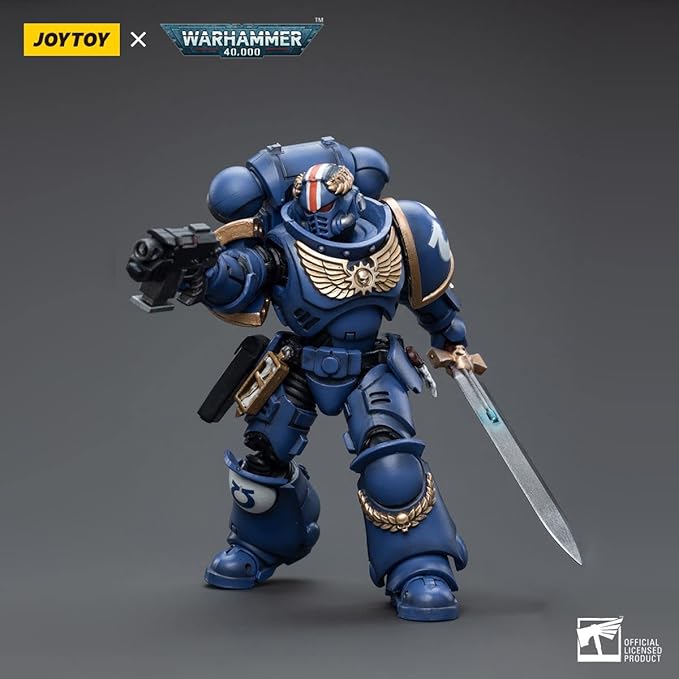 JOYTOY Warhammer 40,000 1/18 Action Figure Ultramarines Primaris Lieutenant Argaranthe Collection Model Birthday Gifts