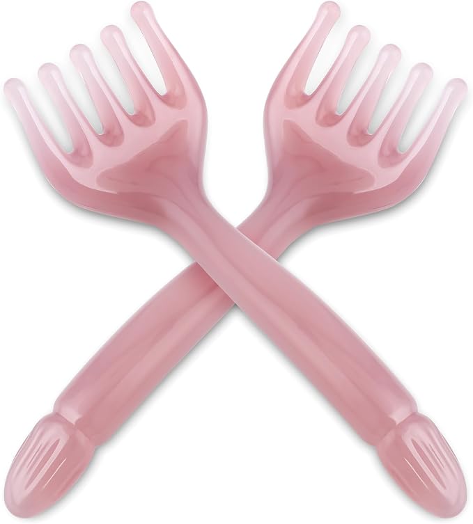 WY LIGHTING LEVEL 2Pcs Head Massager Manual Hair Scalp Massager Gua Sha Five Claw Massage Tool Comb Portable Handheld Resin Relax Tool for Father's Day Mother's Day Gifts (Pink Purple)