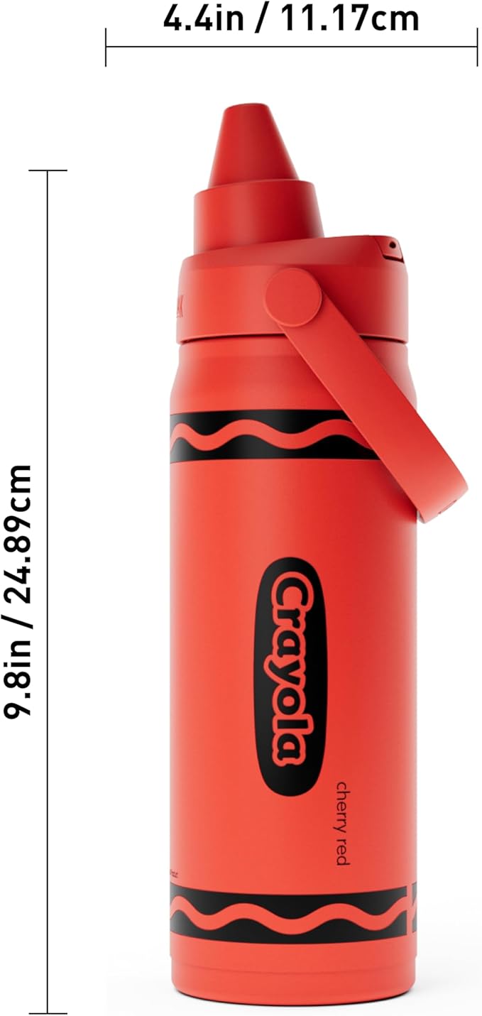 CamelBak Crayola Chug Insulated Stainless Steel Water Bottle, Limited Edition Lid, Cherry Red, 16oz
