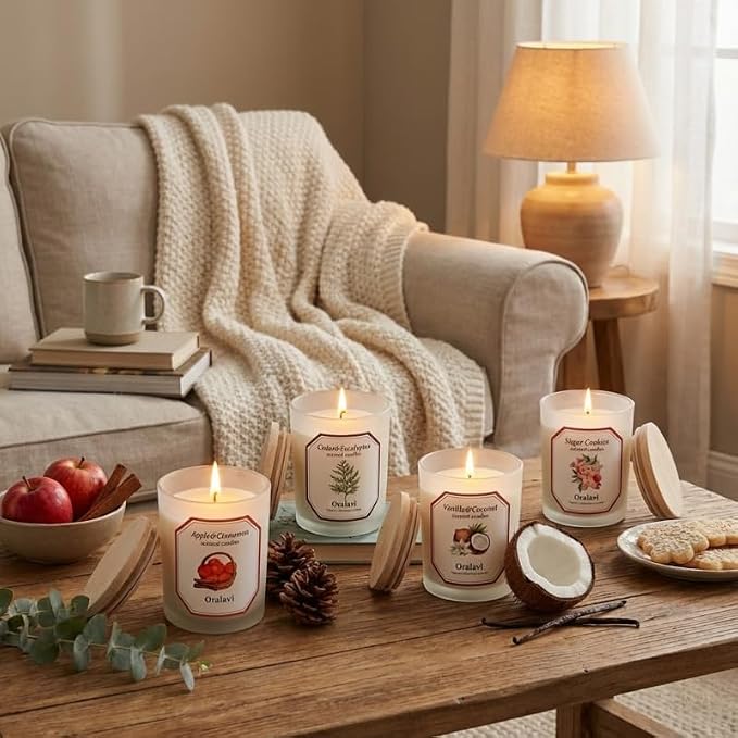 Sugar Cookies Scented Candle for Women & Men, Buttercream Frosting, Sugar Cookie Scented for Home,Non-Toxic Soy Wax,16 oz 70 Hour Long Burn Time, Sweet Christmas Candle