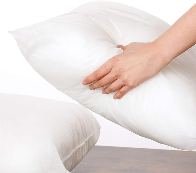 Calibrate Timing 20 x 20 inches Pillow Inserts, Set of 6 Hypoallergenic Brushed Microfiber Liner Down Alternative Filled Square Cushion Throw Pillow