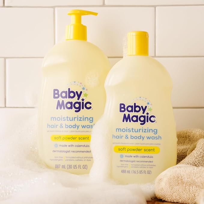 Baby Magic Moisturizing Hair & Body Wash, 16.5 Fl Oz | Moisturizing, Made with Calendula, Tear Free