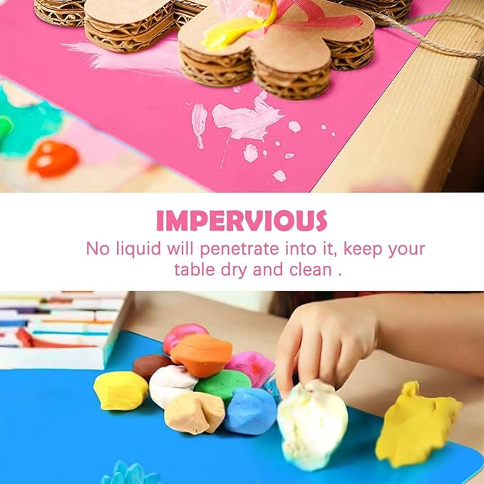 Silicone Mat, IKOCO 15.7"x 11.8" Silicone Craft Mat for Playdough A3 Large Nonstick Resin Molds Sheets for Epoxy Resin Jewelry Casting