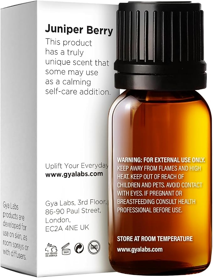 100% Pure Juniper Berry Essential Oil - 0.34 Fl Oz - Juniper Berry Oil for Hair, Skin, Diffuser, Aromatherapy & DIY Candle Making Scent