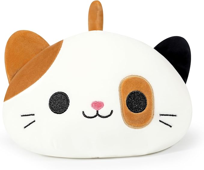 Onsoyours Original 9 Inch Cat Plush, Cute Calico Cat Stuffed Animal, Little Ultrasoft Kitten Plush Toy Kawaii Kitty Gift for Kids