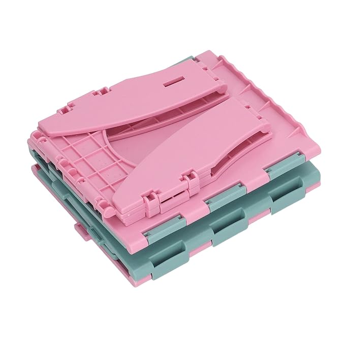 Portable Toddler Toilet, Lightweight Foldable Baby Potty with Cleaning Bag, Easy to Carry and Store, Good for Training Camping Travel (Green Pink)