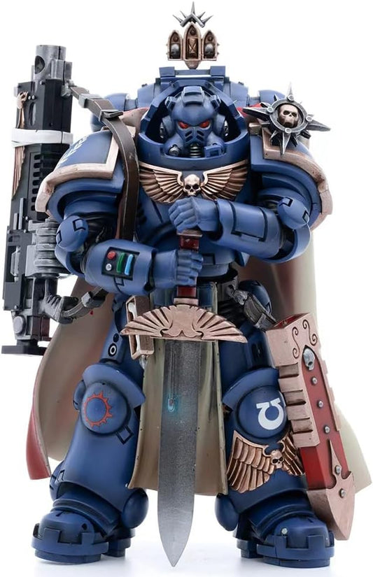 JOYTOY Warhammer 40k 1/18 Action Figure Ultramarines Captain with Master Crafted Heavy Bolt Rifle Collection Model 5 inch