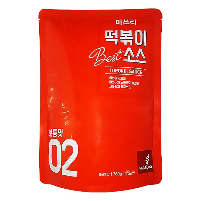 MISSLEE Tteokbokki Sauce Mix (5 Pack, 2 Servings Each), Level 2 Original, Korean Powder Sauce for Rice Cakes, Stir-Fries, and More (27.51 oz(pack of 1), Original)