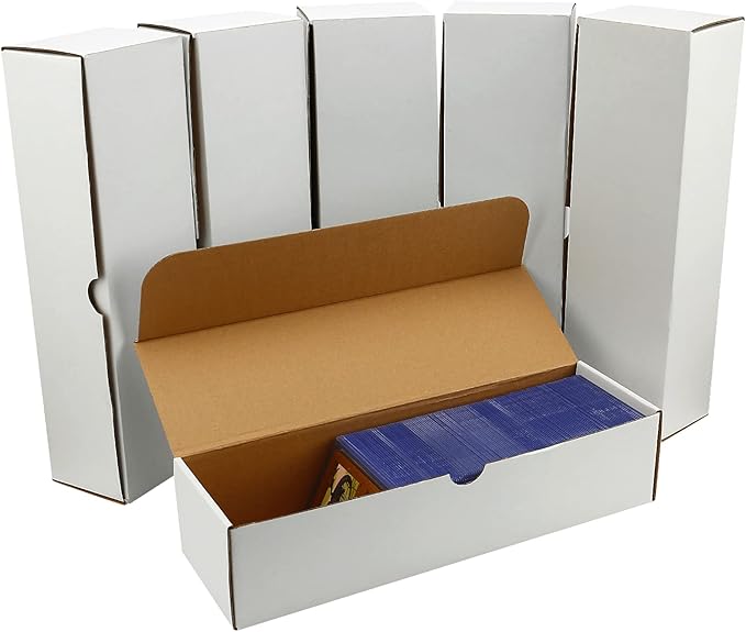 6-Pack • 4800-count Trading/Gaming Card Storage Box/Trading Card Storage Box/Card Box Cardboard For Toploader Standard Card/Sports Game Collector Boxes