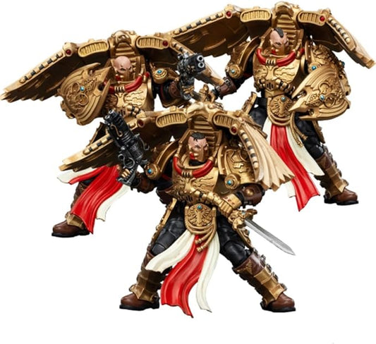 JOYTOY Warhammer The Horus Heresy Legio Custodes Custodian Venatari Squad Set 3, 1:18 Scale 5.4in Action Figure Mecha Joy Toy Collection Model