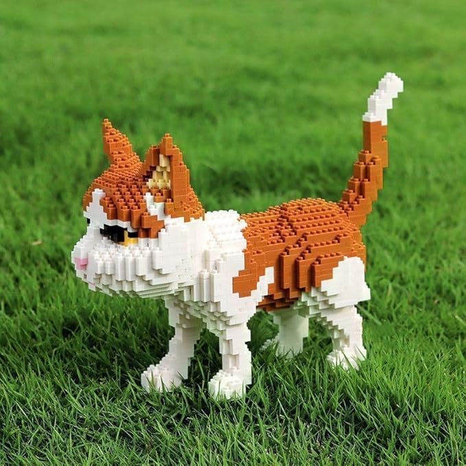 Cat Building Block Set, Animal Cat1300+ Pieces, Gifts Suitable for Adults and Kid