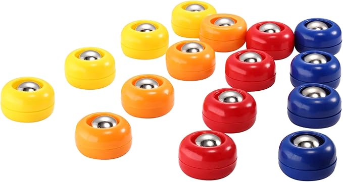 Gejoy Mini Shuffleboard Replacement Puck Tabletop Equipment Rollers Set Shuffleboard Curling Accessories