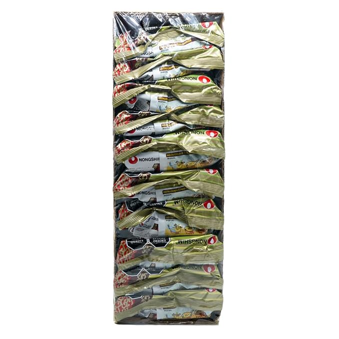 Nongshim Chapagetti, Black Bean Jajangmyeon Korean Ramen Noodles, 10 Pack | Black bean instant noodles with roasted chunjang sauce, onion-garlic notes, chewy sauce-coated finish