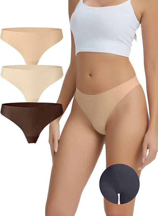 Seamless Camel Toe Thongs for Women No Show Thong Panty Liners Invisible Breathable Camel Toe Concealer Underwear