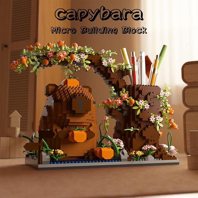 Animal Capybara Micro Building Blocks Set(1800PCS) Gifts Suitable for Adults