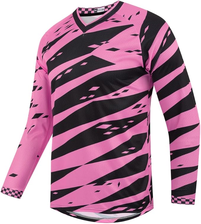 Youth Dirt Bike Jersey, Kids Mountain Bicycle Shirt Long Sleeve Powersports Children Downhill Jerseys for Big Kids