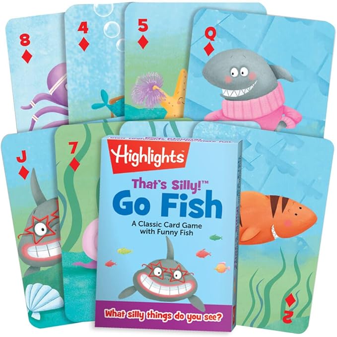 Highlights Classic Card Games for Kids Ages 4-12, Includes Twists on Go Fish, Old Maid, Rummy, Crazy Eights