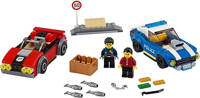 LEGO City Police Highway Arrest 60242 Police Toy, Fun Building Set for Kids (185 Pieces)