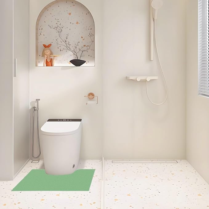 Green Disposable Toilet Mats,25-Pack U-Shape Pee Pads for Potty Training,No-Adhesive Non-Slip PE Backing Protects Floors,Super Absorbent,Leak-Proof for Elderly,Incontinence,Children&Adults