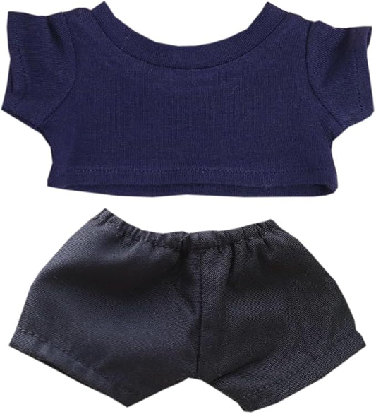 Plush Doll Clothes Solid Color T-Shirt Pants Dress Up Accessories for 10cm 15cm-17cm 20cm Doll (A6, 15cm-17cm)