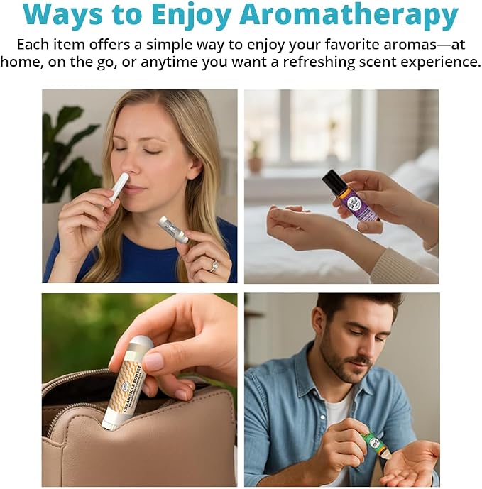 Wild Essentials Escape Essential Oil Blend 2-Pack – Roll-On & Aromatherapy Inhaler for Relaxation, Stress Relief, and Mood Support