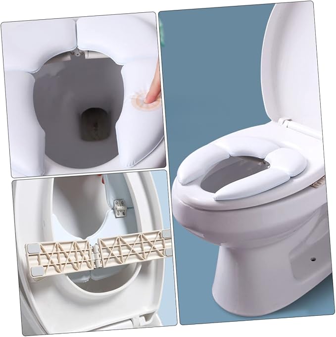 Toddmomy 1pc Toilet Mat Portable Folding Toilet Portable Seat Travel Toilet Seat Covers Padded Toilet Cover Travel Potty Liners Toddler Potty Toilet Trainer Ring Baby Seat Ring Seat Washer