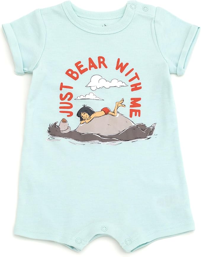 Disney Baby Romper and Reversible Bucket Sun Hat Outfit Set Newborn to Infant Sizes (Newborn - 24 Months)