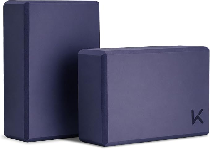 KEEP Yoga Block, High-Density EVA Foam 2 Pack Yoga Block with Non-Slip Textured Surface, Supportive, Lightweight - Ideal for Yoga