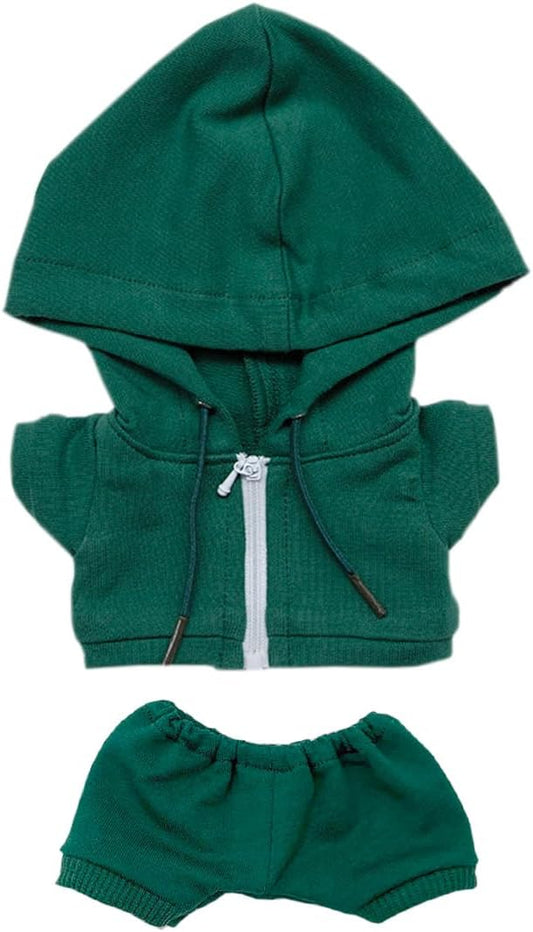 10cm 15cm 20cm Plush Doll Clothes Coat Pants Multi-Color Sportswear Sets Toys Dolls Accessories (Green, 10cm)