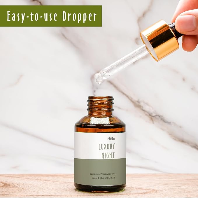 Luxury Night Fragrance Oil, MitFlor 30ml Hotel Diffuser Oil, Essential Oils for Diffusers for Home, Premium Fragrance Oil for Soap & Candle Making
