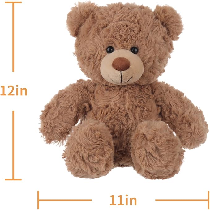 Apricot Lamb Toys Plush Brown Teddy Bear Stuffed Animal Soft Cuddly Perfect for Child 12 Inches