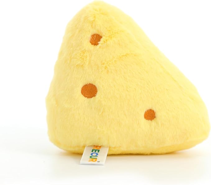 RECUR Plush Cheese Stuffed Animal Toys,Soft Food Plush,Cute Funny Plushie,Adorable Gift for All Ages