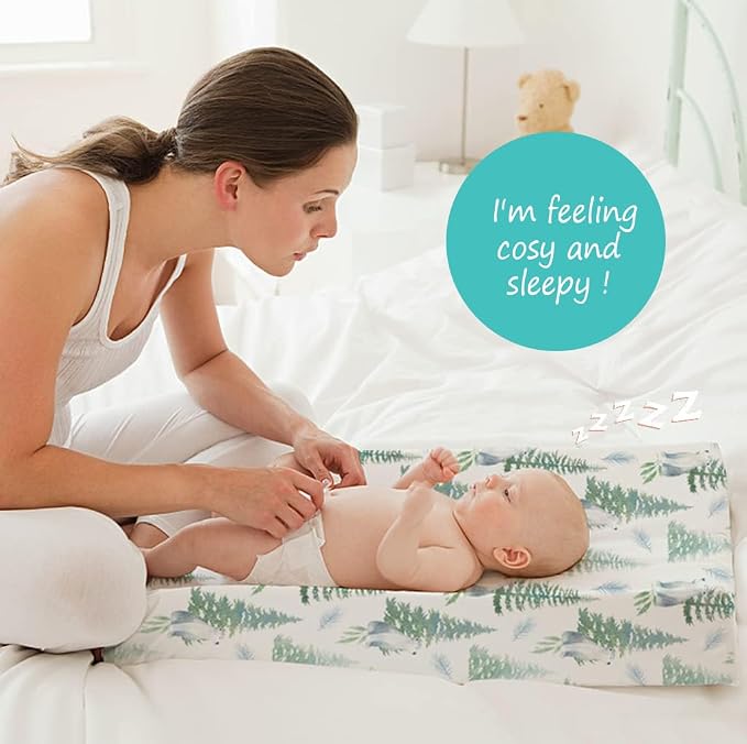 BROLEX Changing Pad Covers for Baby: Boy Girls Ultra Stretchy Soft 2 Pack, Brown Polar Bears