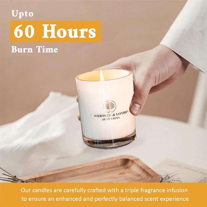 Wavertree & London Organic Pineapple Coconut Lime Scent Soy Wax Candle | Non Toxic 100% Cotton Wick Triple Scented Pure Natural Soy Wax Candles, Hand Poured in Australia | 60 Hours Burning, 11.66 Oz