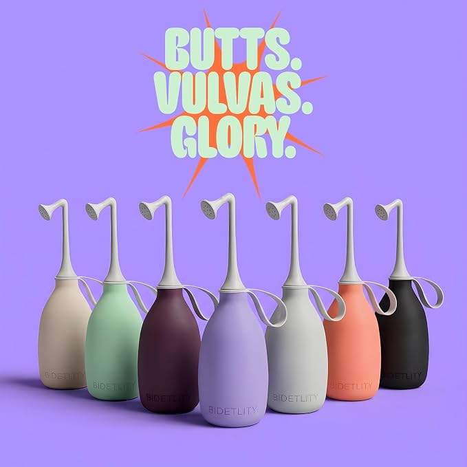 Butt & Intimate Shower 3.0 – Mobile Travel Bidet & Sustainable Intimate Shower, Replaces Wet Wipes, Saves Toilet Paper, Portable Handheld Bidet, Travel Bag Included, BPA-Free - Proud Purple