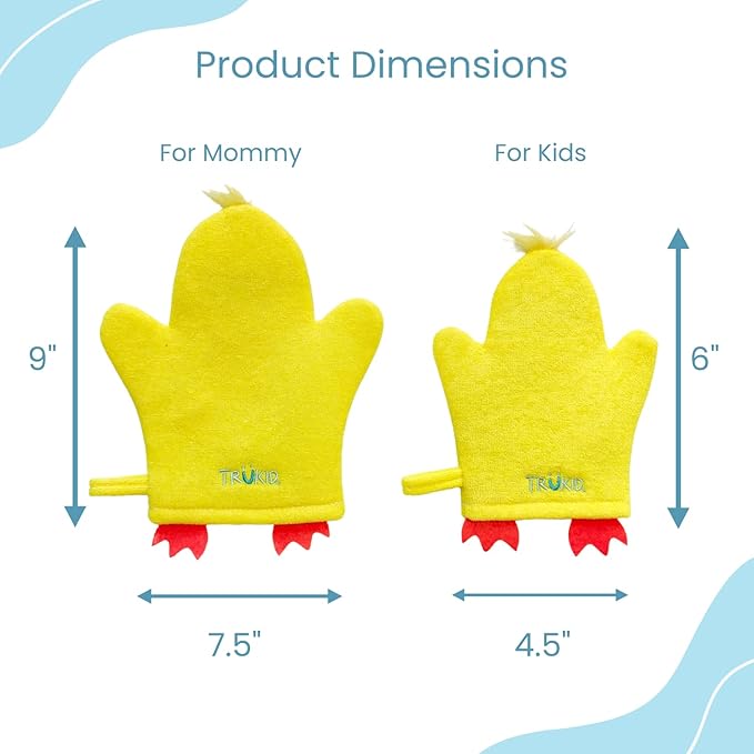 TruKid Bubble Gum Bubble Podz & BubbleGlove Set – Bubble Bath Pods and 2 Wash Gloves for Parent and Child