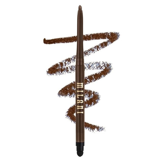 Milani Stay Put Eyeliner - Semi-Sweet (0.01 Ounce) Cruelty-Free Self-Sharpening Eye Pencil with Built-In Smudger - Line & Define Eyes with High Pigment Shades for Long-Lasting Wear