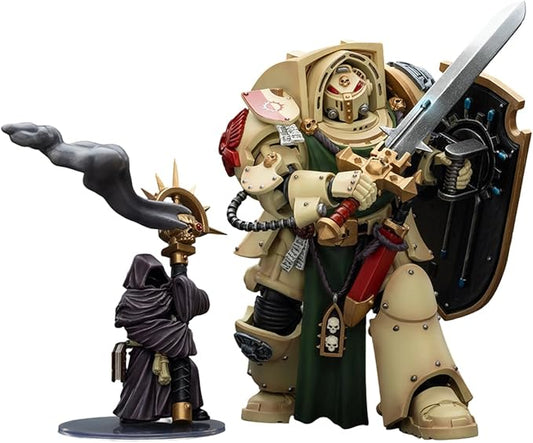 JOYTOY Warhammer 40,000 1/18 Action Figure Dark Angels Deathwing Knight 2 with Power Sword, Storm Shield and Watcher in The Dark Collection Models Birthday Gifts 15Age+ Pre-Order