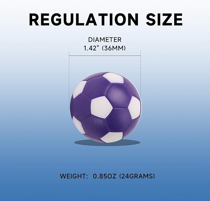 GSE Games & Sports Expert 6/12-Pack Foosball Table Replacement Balls, 36mm(1.42") Tabletop Soccer Football Balls for Foosball Table Accessories