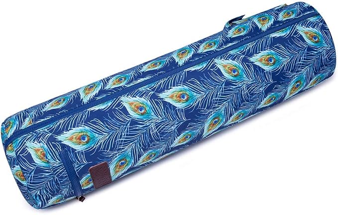 Yoga Mat Bag,Full-zip Exercise Yoga Mat Canvas Carry Bag for Women and Men - Double Storage Pocket,Easy Access Zipper, Adjustable Shoulder Strap and Handle,Fits Most Mat