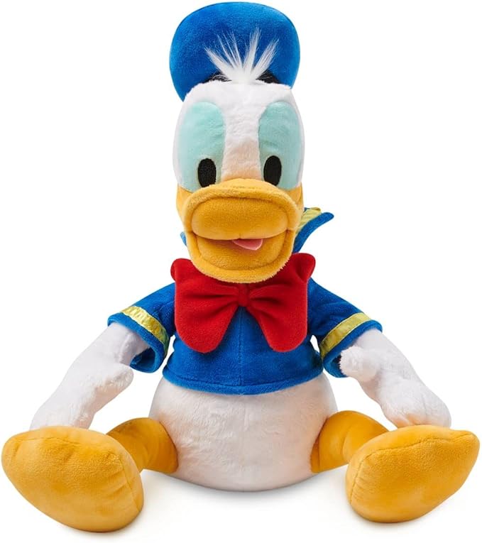 DISNEY STORE Official Donald Duck Medium Soft Toy for Kids, Cuddly Character with Fuzzy Texture and Embroidered Details, Disney Plushy Suitable for All Ages.
