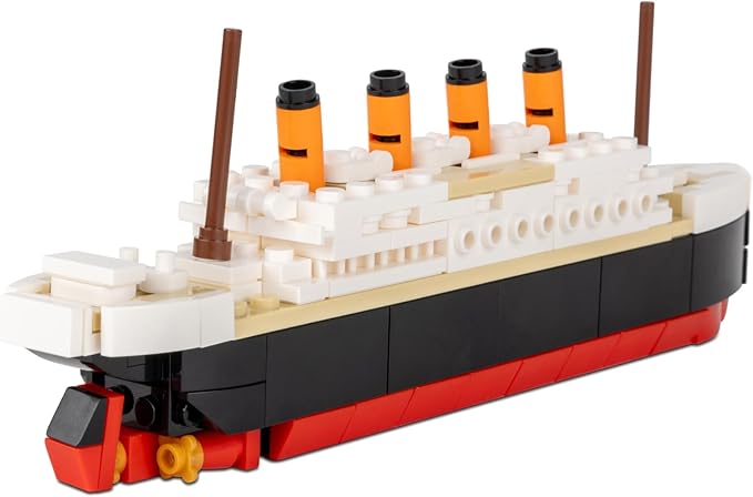 Brick Loot Titanic Micro Building Blocks Set – 217-Piece DIY Ship Model Kit, Mini Bricks for Adults & Kids, 3D Puzzle STEM Toy, Collectible Display, Gift for Ship Lovers & Puzzle Fans (Medium)